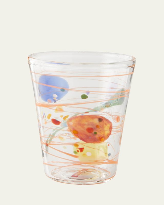 Multicolor Swirl Water Glass